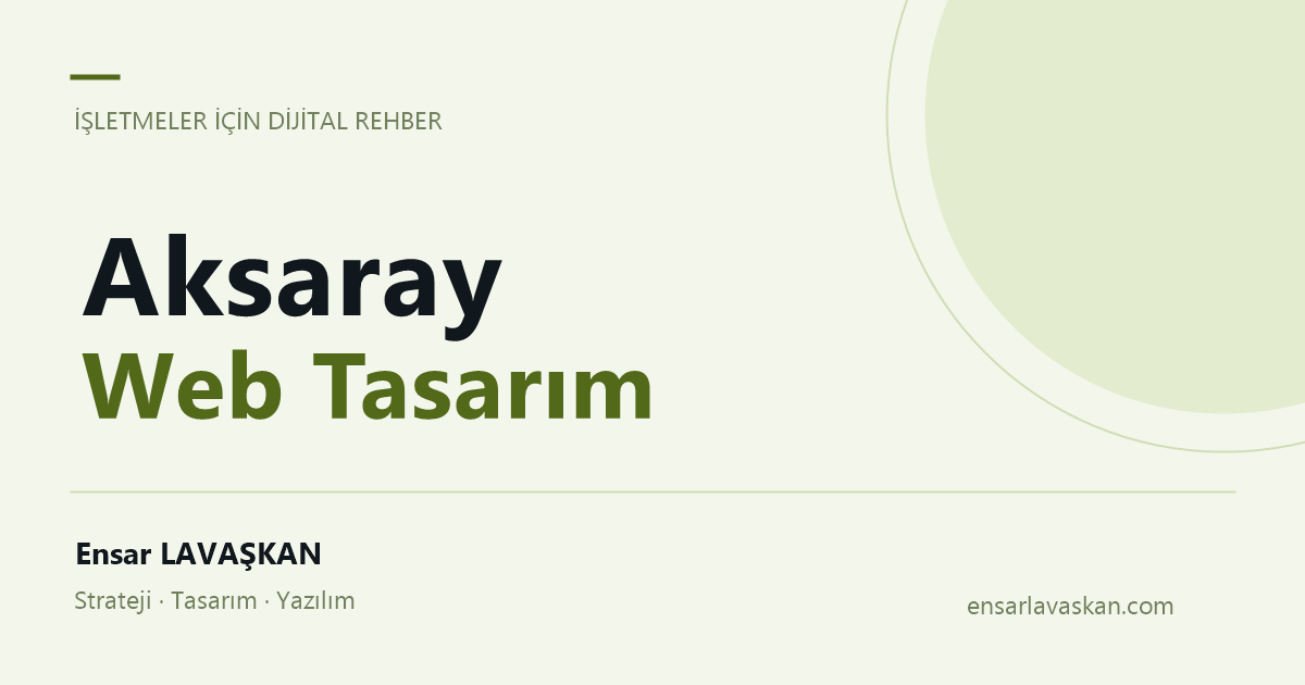 Aksaray Web Tasarım: Filo ve bakım başvurusu