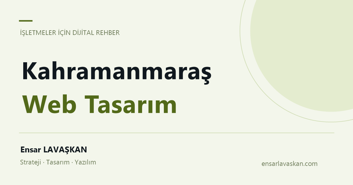 Kahramanmaraş Web Tasarım: Ürün çeşitlerinde netlik