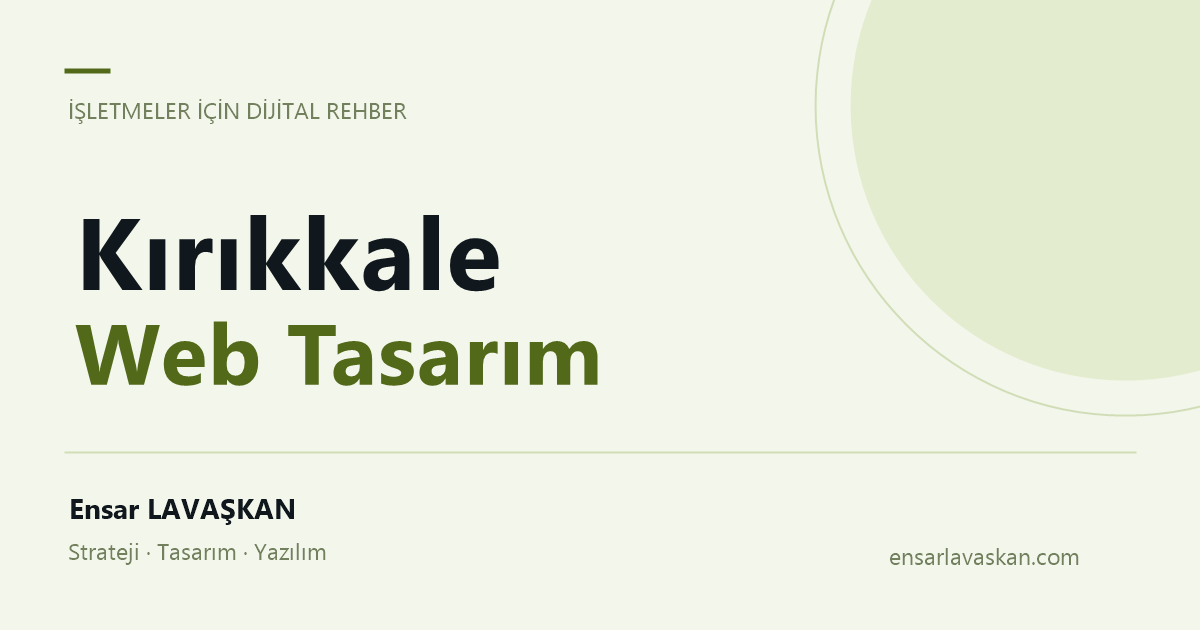 Kırıkkale Web Tasarım: Mühendislikte ihtiyaç analizi